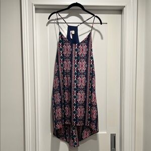 Geometric Low/High Mini Dress